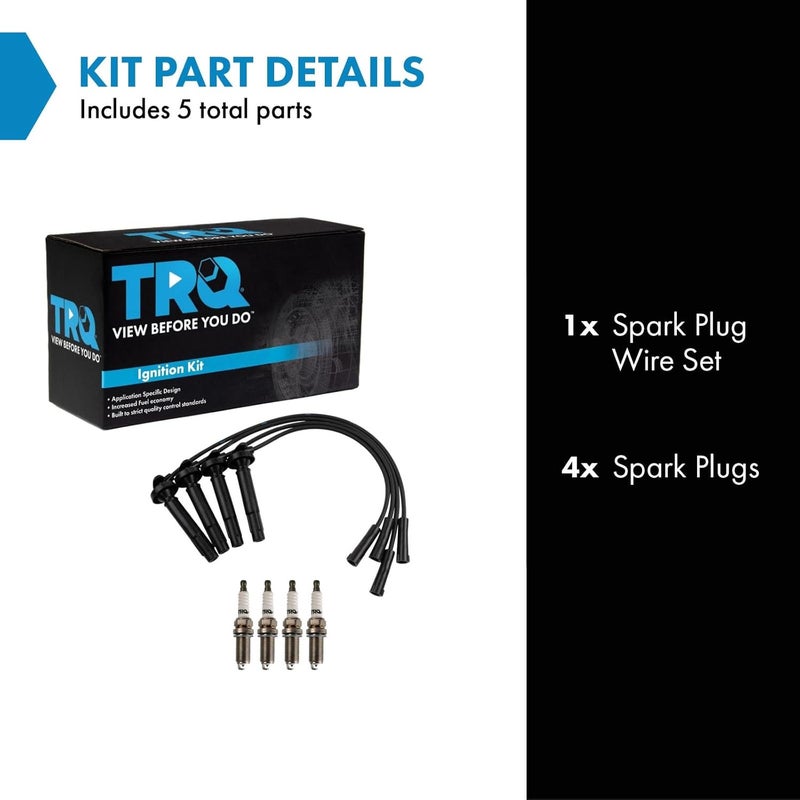 TRQ Spark Plug Kit 5 Piece Iridium Spark Plugs Compatible with 1999-2004 Subaru Forester Impreza Legacy Outback 2003-2006 Baja - Image 2